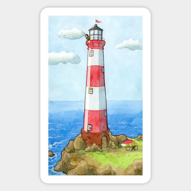 Lighthouse Sticker by Griffindiary